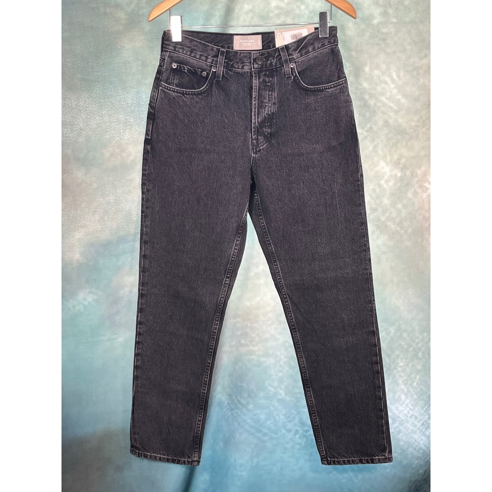 Everlane The 90's Cheeky Jean Washed Black Organic Cotton High Rise Straight 28